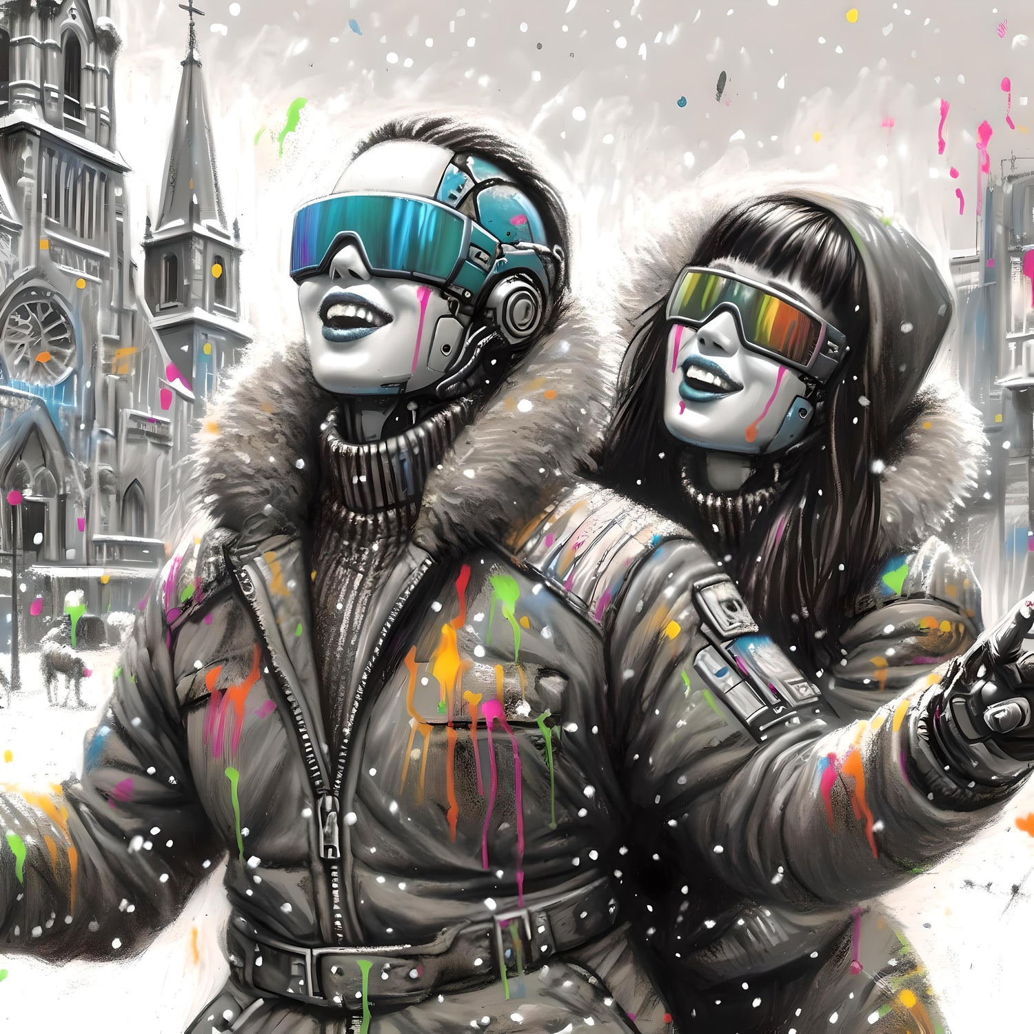 Robots & Cyborgs in the Winter Snow