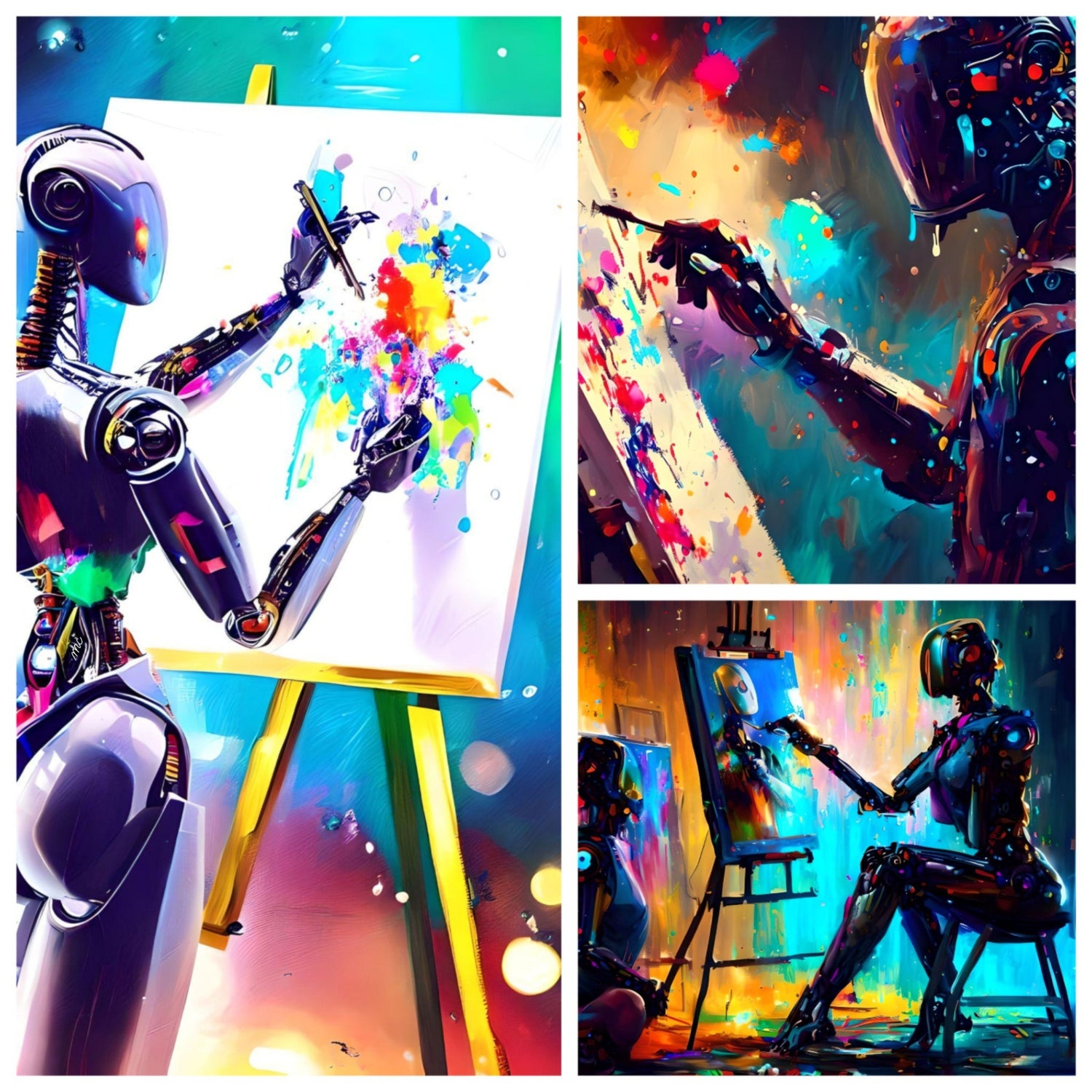 Sci-Fi Art - Robot artist at work