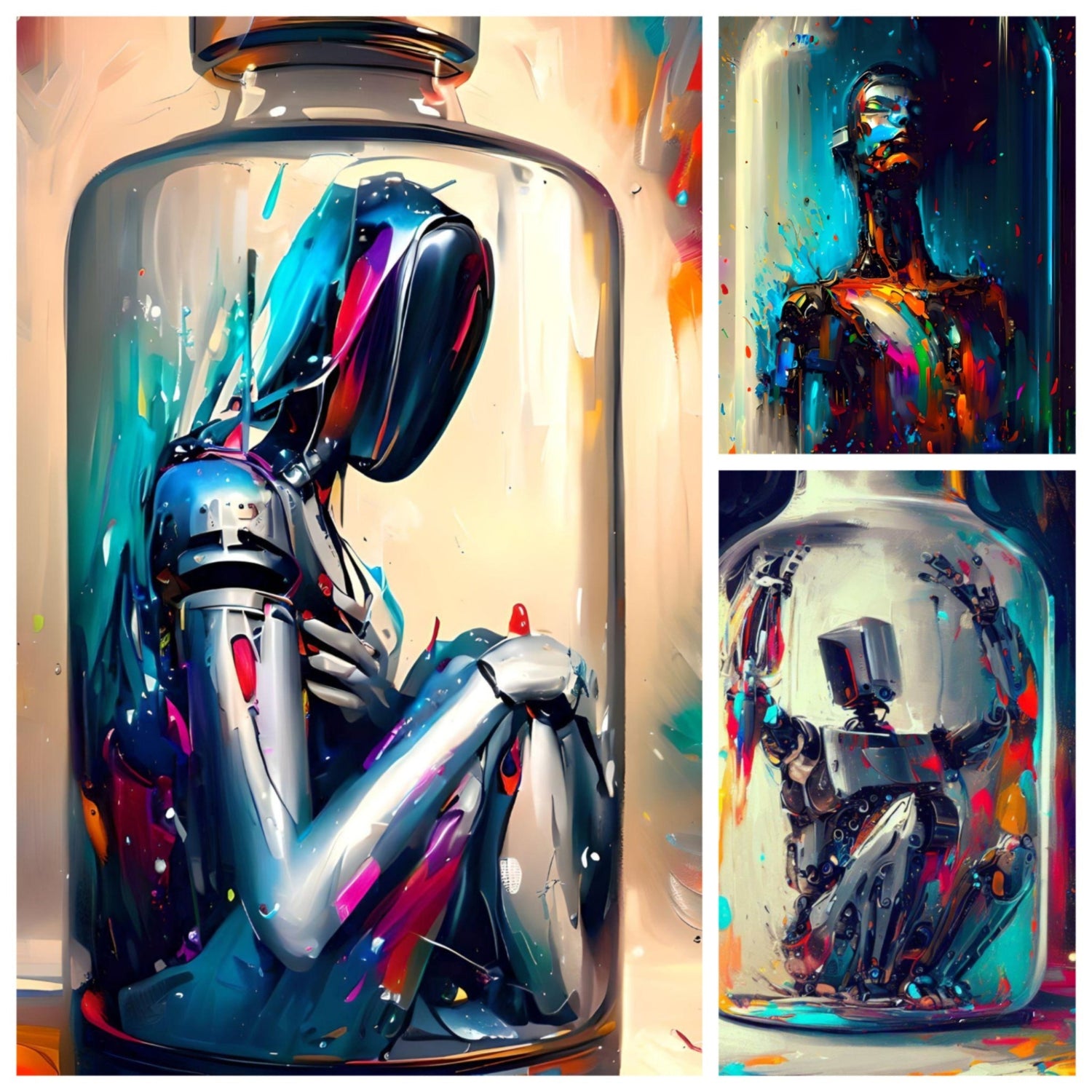 Robots inside bottles