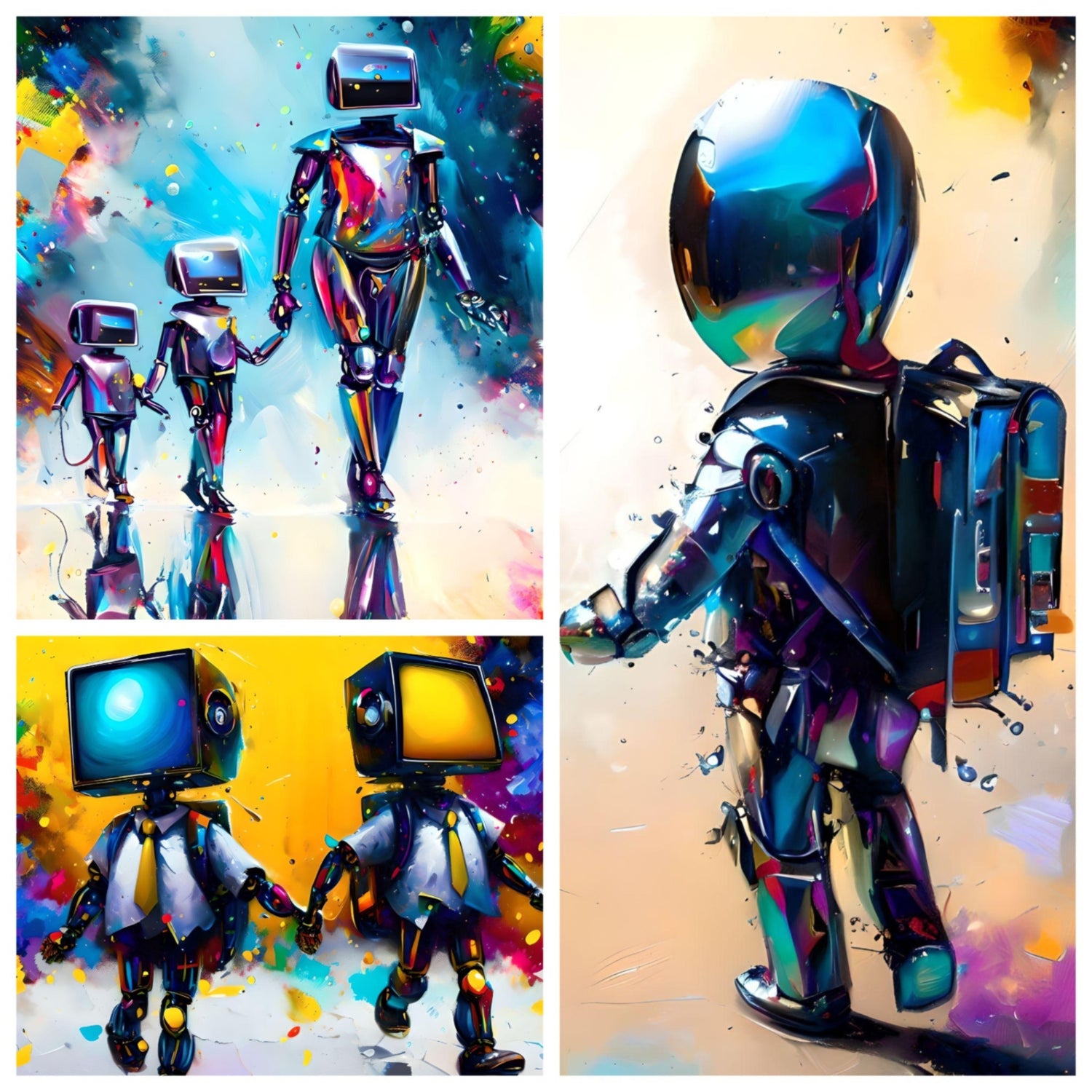 Sci-Fi Art - Cute Young Robots